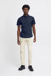 Blend Kurzarmhemd Shirt Dunkelblau/Rot/Blau/Weiß