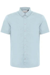Blend Kurzarmhemd Shirt Khaki/Hellblau/Beige