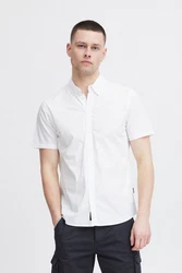 Blend Kurzarmhemd Shirt Weiß/Grau/Creme