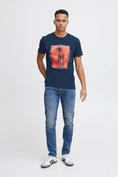 Blend T-Shirt BLEND BHTee Rot/Dunkelblau/Hellblau/Orange/Blau
