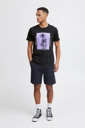 Blend T-Shirt BLEND BHTee Lila/Schwarz/Beige