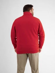 LERROS Sweatshirt Sweat-Troyer mit Steppnähten Rot/Dunkelrot