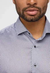 Eterna Langarmhemd MODERN FIT Grau/Blau/Dunkelblau