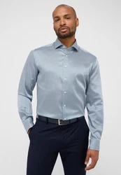 Eterna Langarmhemd MODERN FIT Grau/Blau/Hellblau