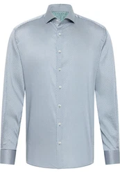 Eterna Langarmhemd MODERN FIT Grau/Blau/Hellblau