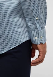 Eterna Langarmhemd MODERN FIT Grau/Blau/Hellblau