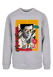 F4NT4STIC Sweatshirt Sex Education Otis Hung Over Collage Grau/Hellgrau/Silber
