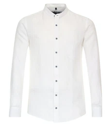Leinenhemd Stehbund Casual Shor