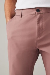 Next Chinohose Skinny Fit Lila/Rosa