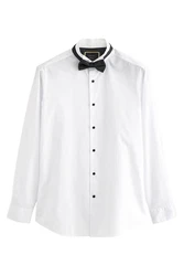 Next Formelles Slim Fit Hemd mit Fliege im Set (2-tlg) Weiß/Schwarz