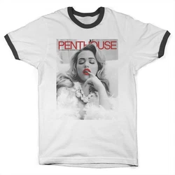 Penthouse T-Shirt Cover Ringer Tee Weiß/Rosa/Braun/Rot/Creme