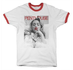 Penthouse T-Shirt Cover Ringer Tee Rosa/Weiß/Rot