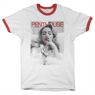 Penthouse T-Shirt Cover Ringer Tee Rosa/Weiß/Rot Penthouse T-Shirt Cover Ringer Tee Rosa/Weiß/Rot