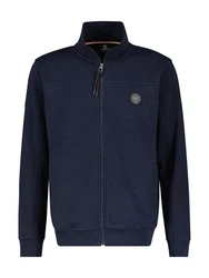 LERROS Sweatshirt Sweat-Troyer mit Steppnähten Dunkelblau
