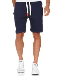 Amaci&Sons Herren Shorts Bermuda Sweatshorts Jogginghose 8004 Dunkelblau/Blau