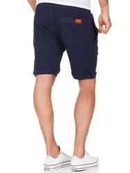 Amaci&Sons Herren Shorts Bermuda Sweatshorts Jogginghose 8004 Dunkelblau/Blau