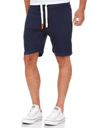 Amaci&Sons Herren Shorts Bermuda Sweatshorts Jogginghose 8004 Dunkelblau/Blau