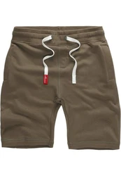 Amaci&Sons Herren Shorts Bermuda Sweatshorts Jogginghose 8004 Khaki/Dunkelgrün