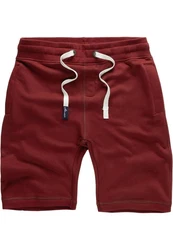 Amaci&Sons Herren Shorts Bermuda Sweatshorts Jogginghose 8004 Dunkelrot/Rot/Bordeaux
