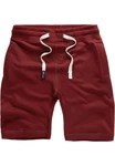 Amaci&Sons Herren Shorts Bermuda Sweatshorts Jogginghose 8004 Dunkelrot/Rot/Bordeaux