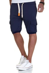 Amaci&Sons Sweatshorts ECORSE Herren Bermuda Hose Dunkelblau/Blau