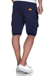 Amaci&Sons Sweatshorts ECORSE Herren Bermuda Hose Dunkelblau/Blau