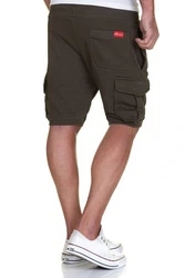 Amaci&Sons Sweatshorts ECORSE Herren Bermuda Hose Khaki/Dunkelgrün