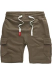 Amaci&Sons Sweatshorts ECORSE Herren Bermuda Hose Khaki/Dunkelgrün