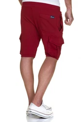 Amaci&Sons Sweatshorts ECORSE Herren Bermuda Hose Rot/Dunkelrot/Bordeaux