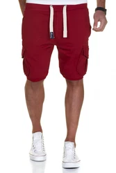Amaci&Sons Sweatshorts ECORSE Herren Bermuda Hose Rot/Dunkelrot/Bordeaux
