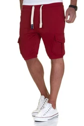 Amaci&Sons Sweatshorts ECORSE Herren Bermuda Hose Rot/Dunkelrot/Bordeaux