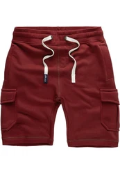 Amaci&Sons Sweatshorts ECORSE Herren Bermuda Hose Rot/Dunkelrot/Bordeaux