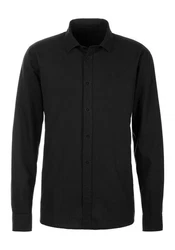 John Devin Langarmhemd Regular Fit Kentkragen Schwarz