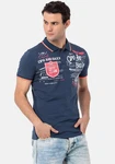 Cipo & Baxx Poloshirt Dunkelblau/Rot