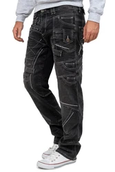 Kosmo Lupo 5-Pocket-Jeans Herren Hose BA-KM001 Grau (BA-KM001-2)