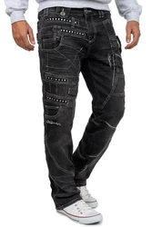 Kosmo Lupo 5-Pocket-Jeans Herren Hose BA-KM001 Grau (BA-KM001-2)
