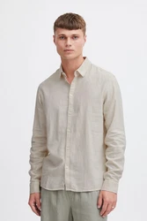 !Solid Langarmhemd SDEnea Khaki/Weiß/Beige/Braun/Grau