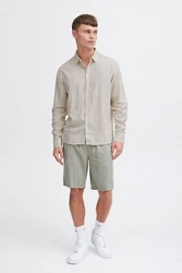 !Solid Langarmhemd SDEnea Khaki/Weiß/Beige/Braun/Grau