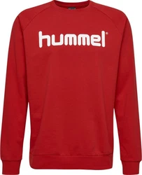 hummel Sweatshirt Logoprint Sport Sweatshirt Pullover mit Raglanärmel (7250) Rot/Dunkelrot