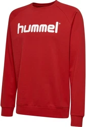 hummel Sweatshirt Logoprint Sport Sweatshirt Pullover mit Raglanärmel (7250) Rot/Dunkelrot