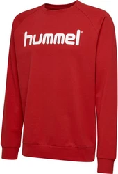 hummel Sweatshirt Logoprint Sport Sweatshirt Pullover mit Raglanärmel (7250) Rot/Dunkelrot