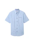 TOM TAILOR Kurzarmhemd Blau/Hellblau/Grau