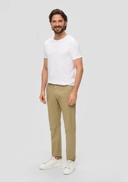 Stoffhose Slim Fit: Chino aus Baumwolltwill