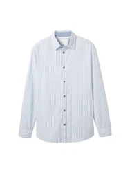 TOM TAILOR Langarmhemd Hellblau/Grau/Blau