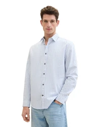 TOM TAILOR Langarmhemd Hellblau/Grau/Blau