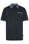 bugatti Poloshirt mit Akzenten Dunkelblau/Grau