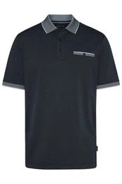Poloshirt farbliche Akzente an Kragen, Brusttasche und rmelsaum