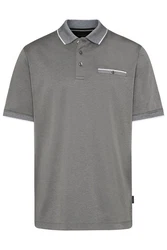bugatti Poloshirt mit Akzenten Hellgrau/Grau/Dunkelgrau
