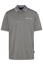 bugatti Poloshirt mit Akzenten Hellgrau/Grau/Dunkelgrau