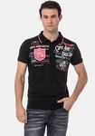 Cipo & Baxx Poloshirt Rot/Braun/Blau/Schwarz